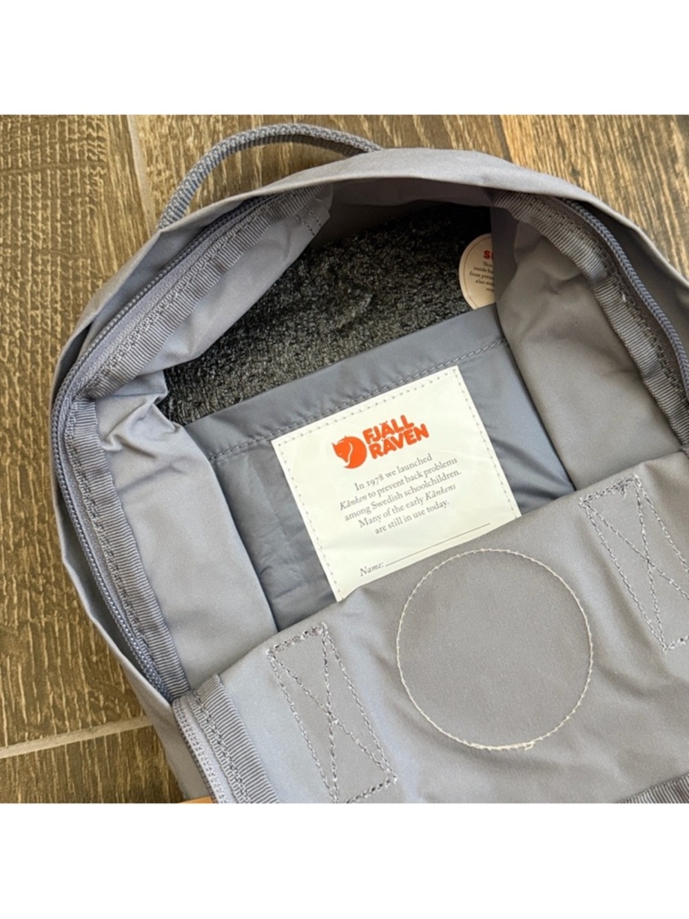 Fjallraven Mini Kanken Flint Grey Everyday Outdoor Backpack—Unisex - Picture 5 of 10